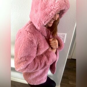 Under Armor cozy fur coat